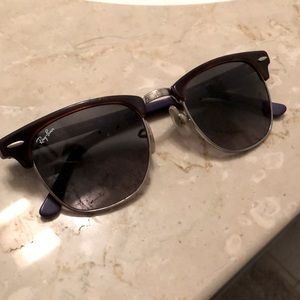 RayBan Clubmaster with purple edge